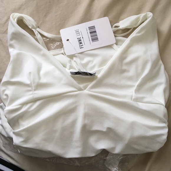 WHITE MIDI DRESS - FEMMELUXEFINERY - Picture 3 of 6